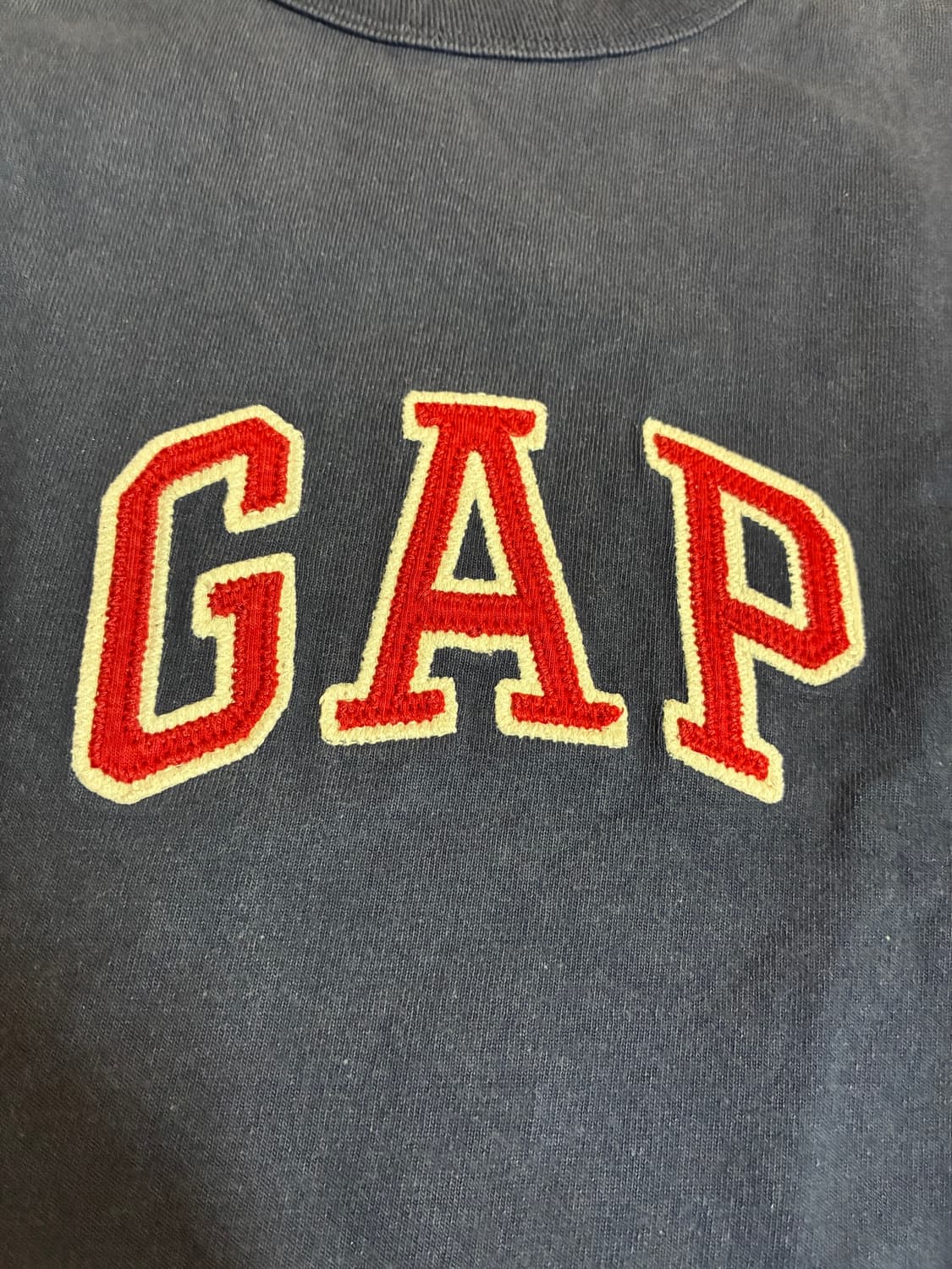 L) GAP 갭 헤비코튼 패치 네이비 티셔츠 상품이미지3