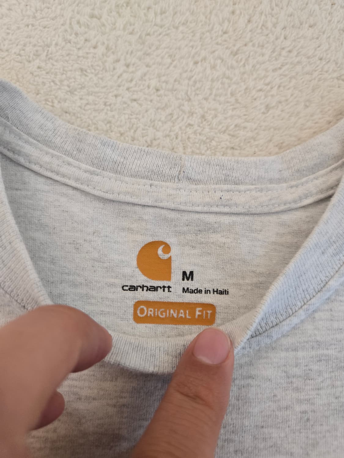 칼하트 포켓 반팔티 라이트그레이 M 상품이미지6