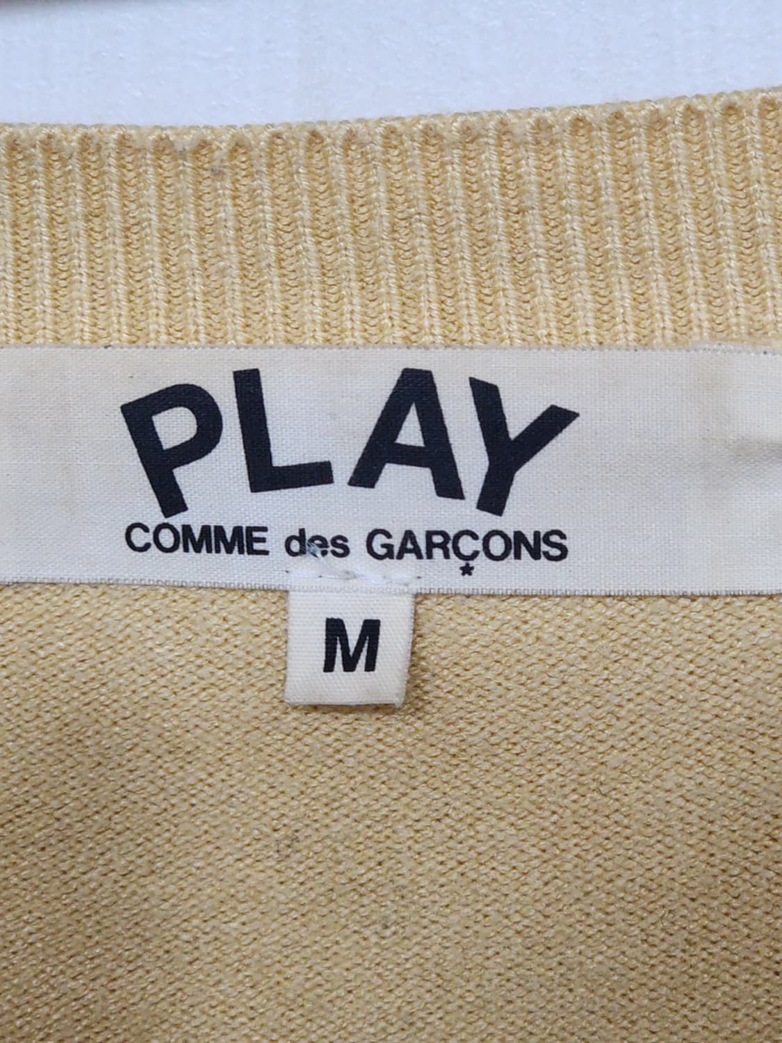 (정품) 꼼데가르송 가디건 노랑 블랙와펜 AZ N023 매장판  상품이미지3