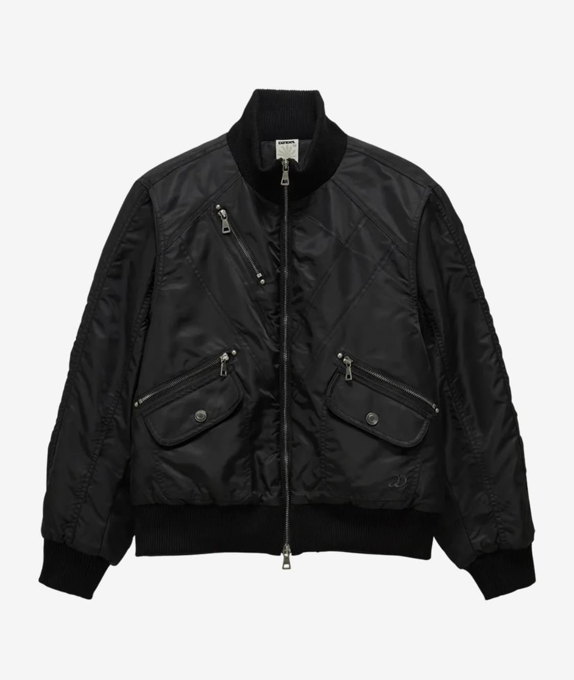 단델 항공점퍼 블랙 cropped studded MA-1 jacket 상품이미지1