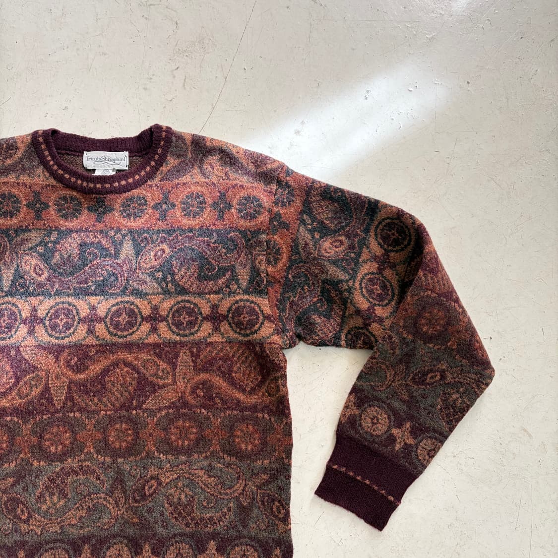 90s Tricots St Raphael 빈티지 에스닉 니트 스웨터 M 상품이미지2