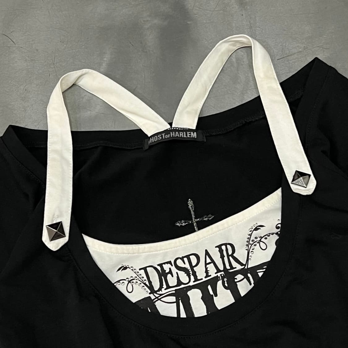  빈티지 펑크 큐빅 레터링 반팔티 y16308 상품이미지4