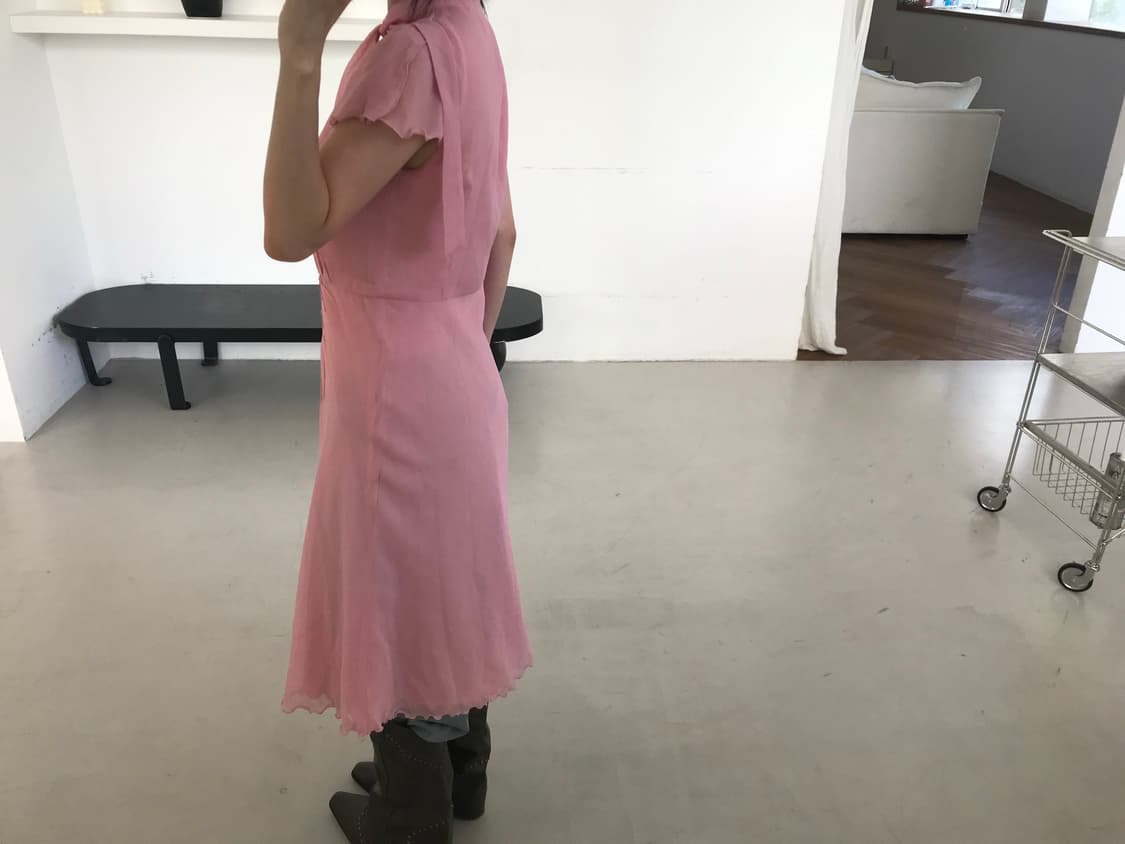 vintage pink tie one-piece 상품이미지8