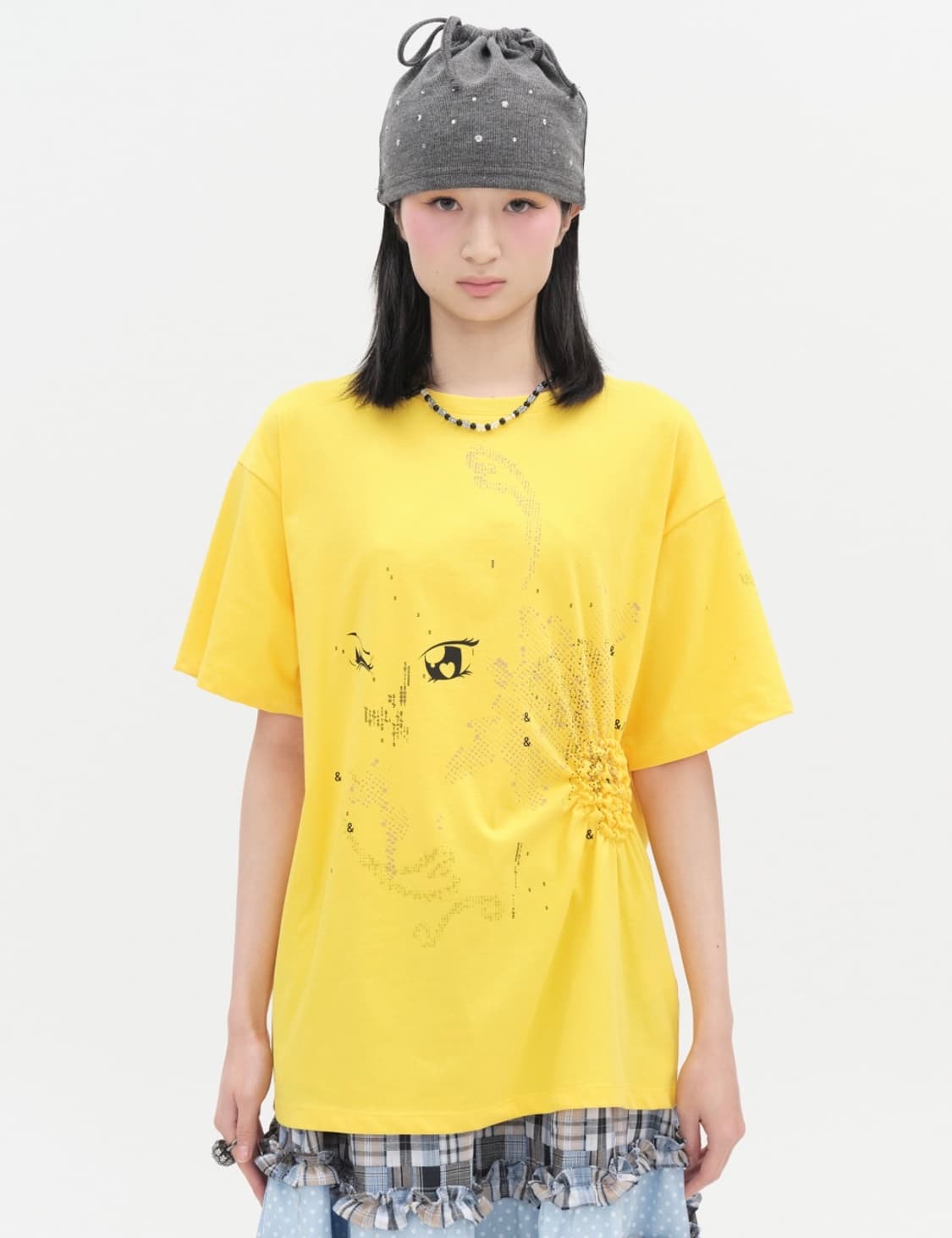 타입서비스 Scattered Ruched Top [Yellow] 상품이미지1