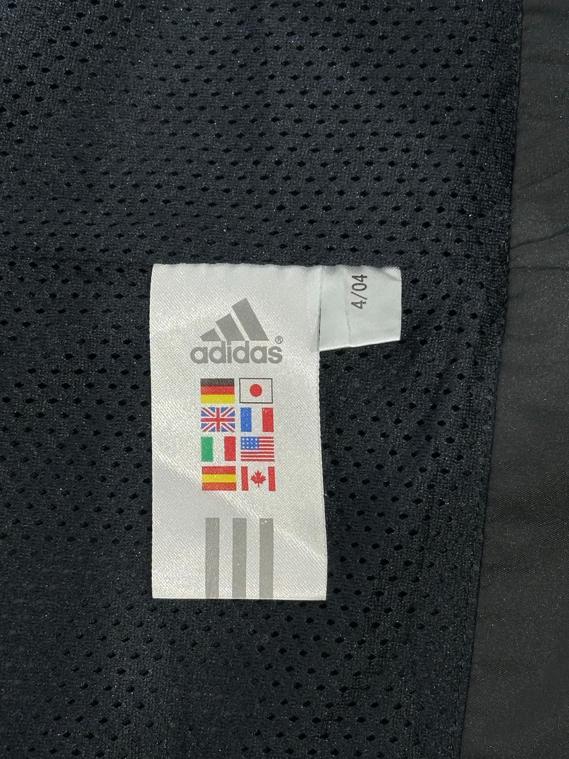 아디다스 블랙 00s 고프코어 화이트 삼선 바람막이 자켓 M 상품이미지8