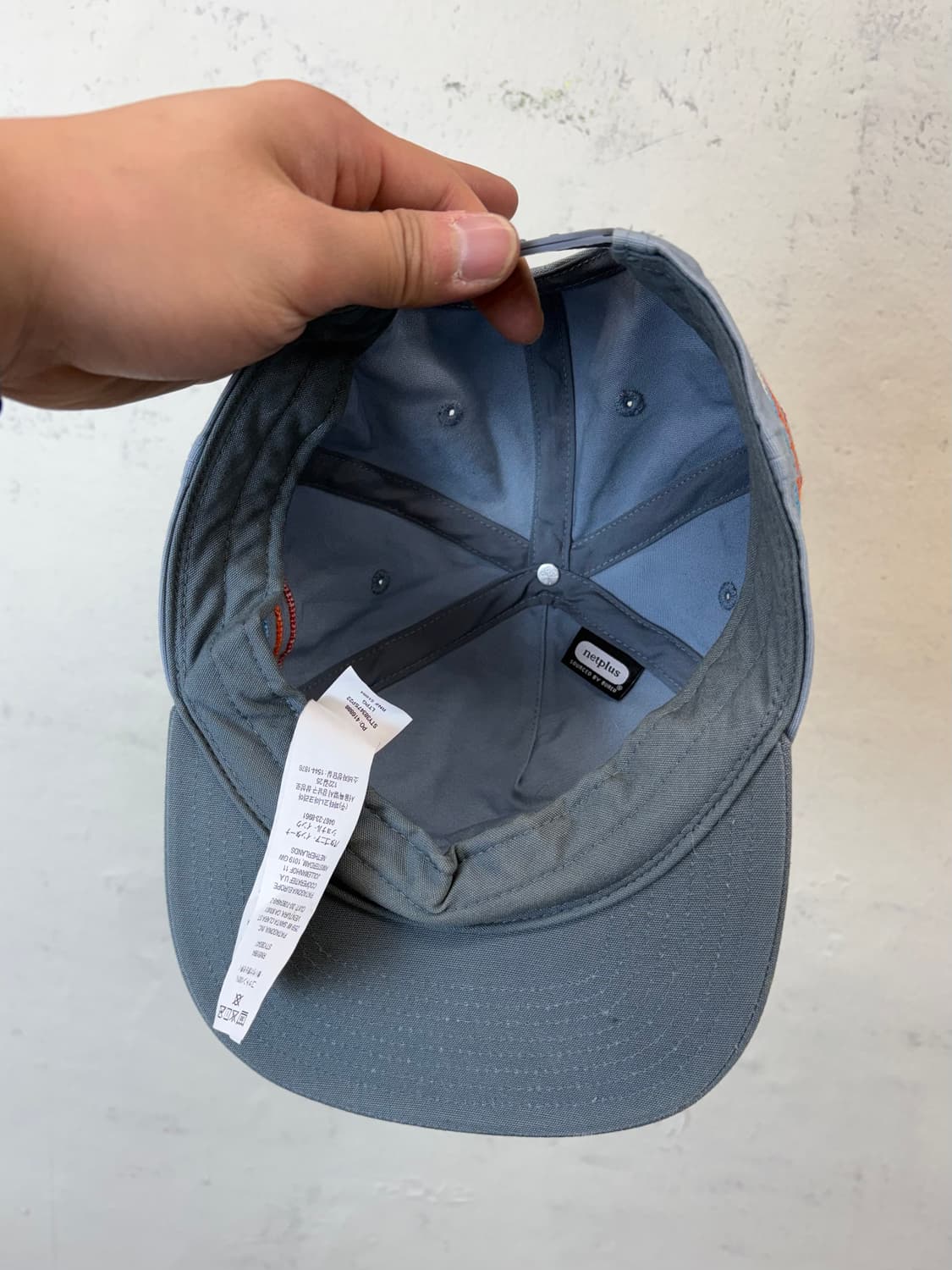 파타고니아 네트플러스 로고 라인 캡 하늘색 상품이미지5