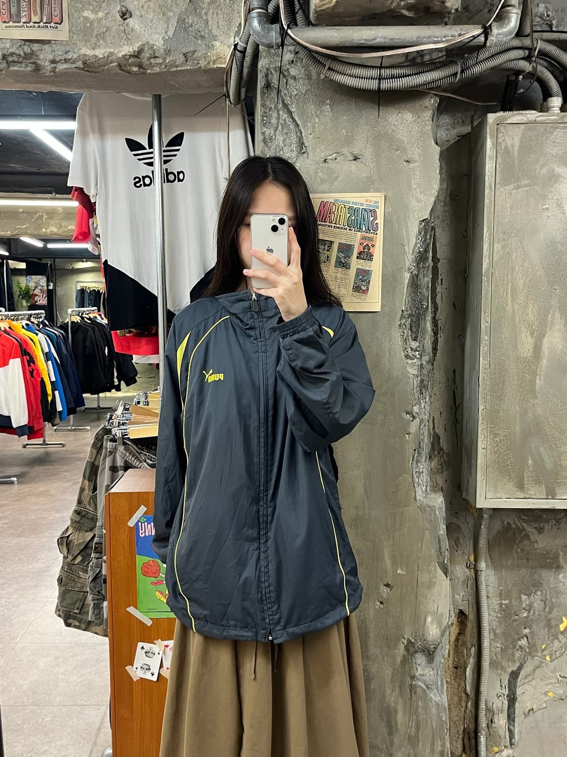 퓨마 바람막이 차콜 S #csz1086 상품이미지2