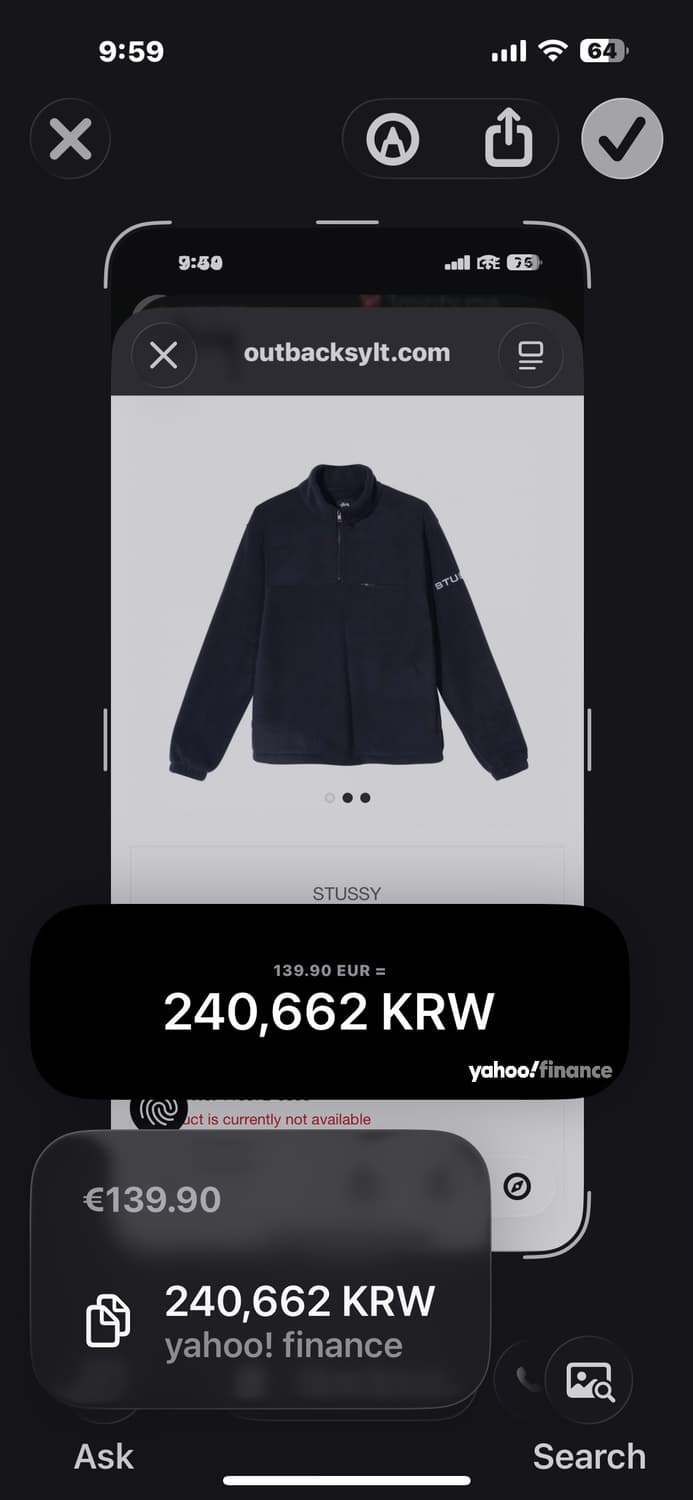 스투시 [20만구매.정품] 자수 플리스 하프집업 스웻셔츠 L(105) 상품이미지2