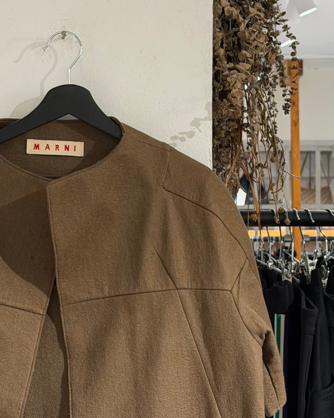 마르니 브라운 케이프 코트 상품이미지3