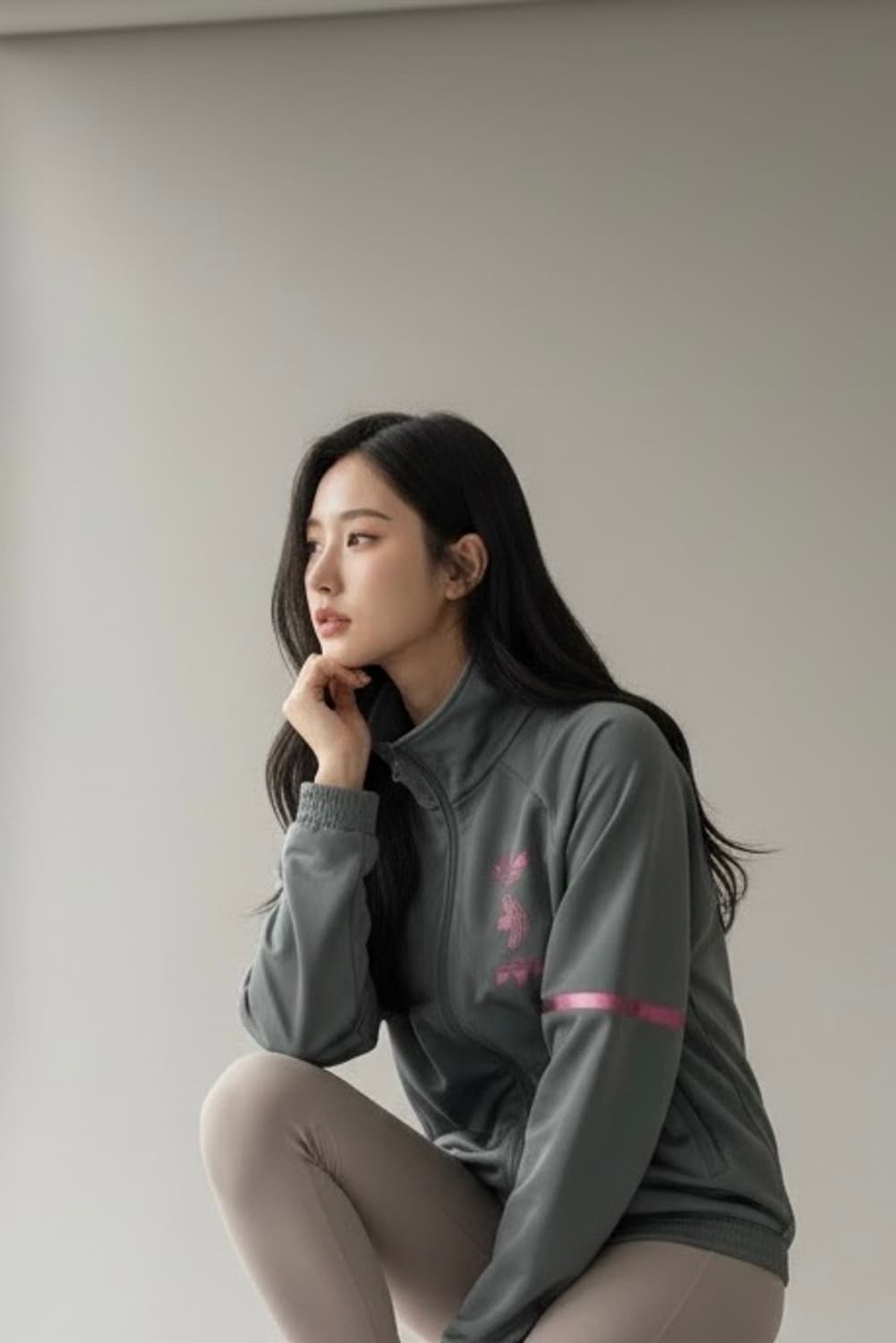 아디다스 핑크 로고 회색 제노 져지 M 상품이미지1