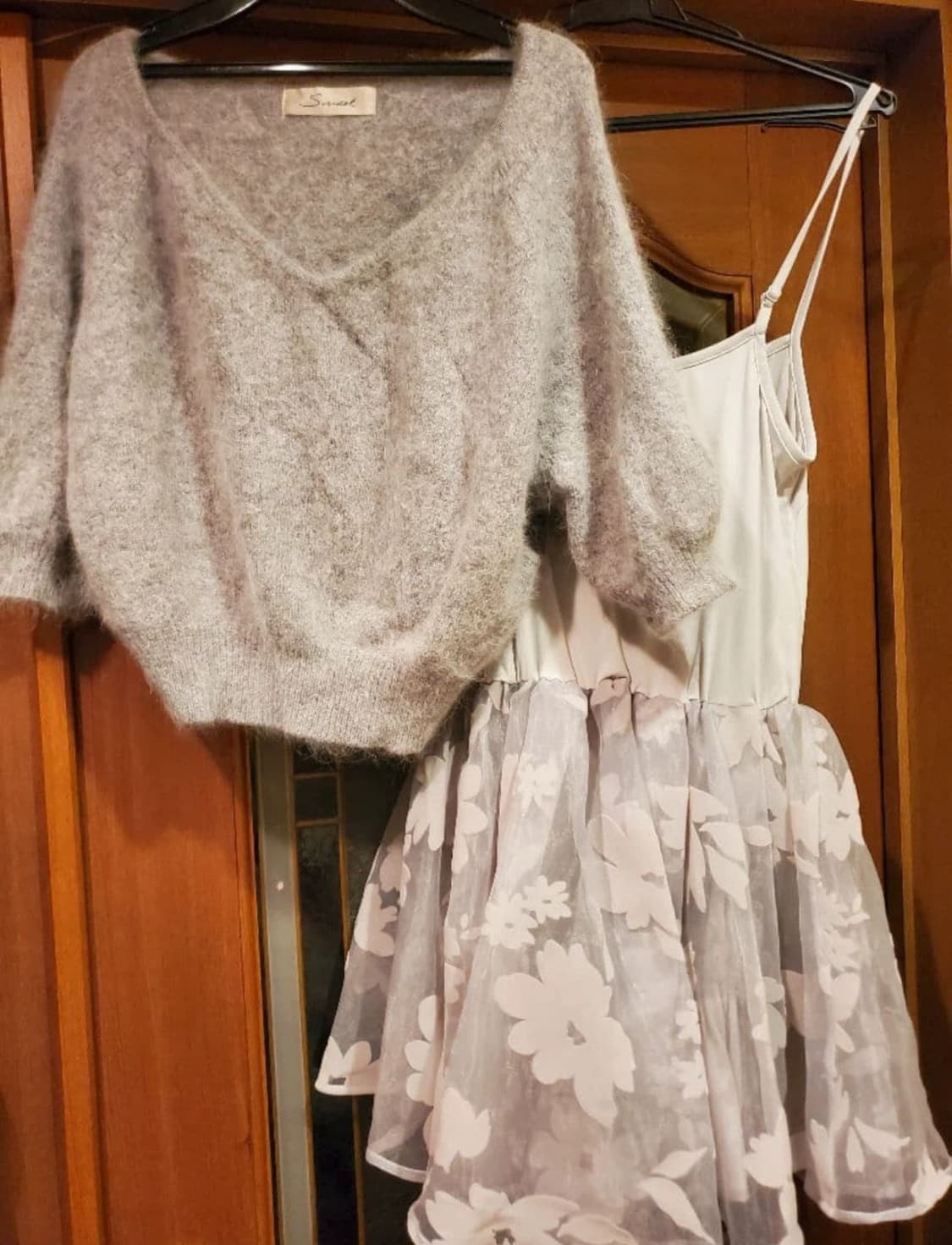 스나이델 앙고라 니트 나시 원피스 세트 일본 빈티지 상품이미지1