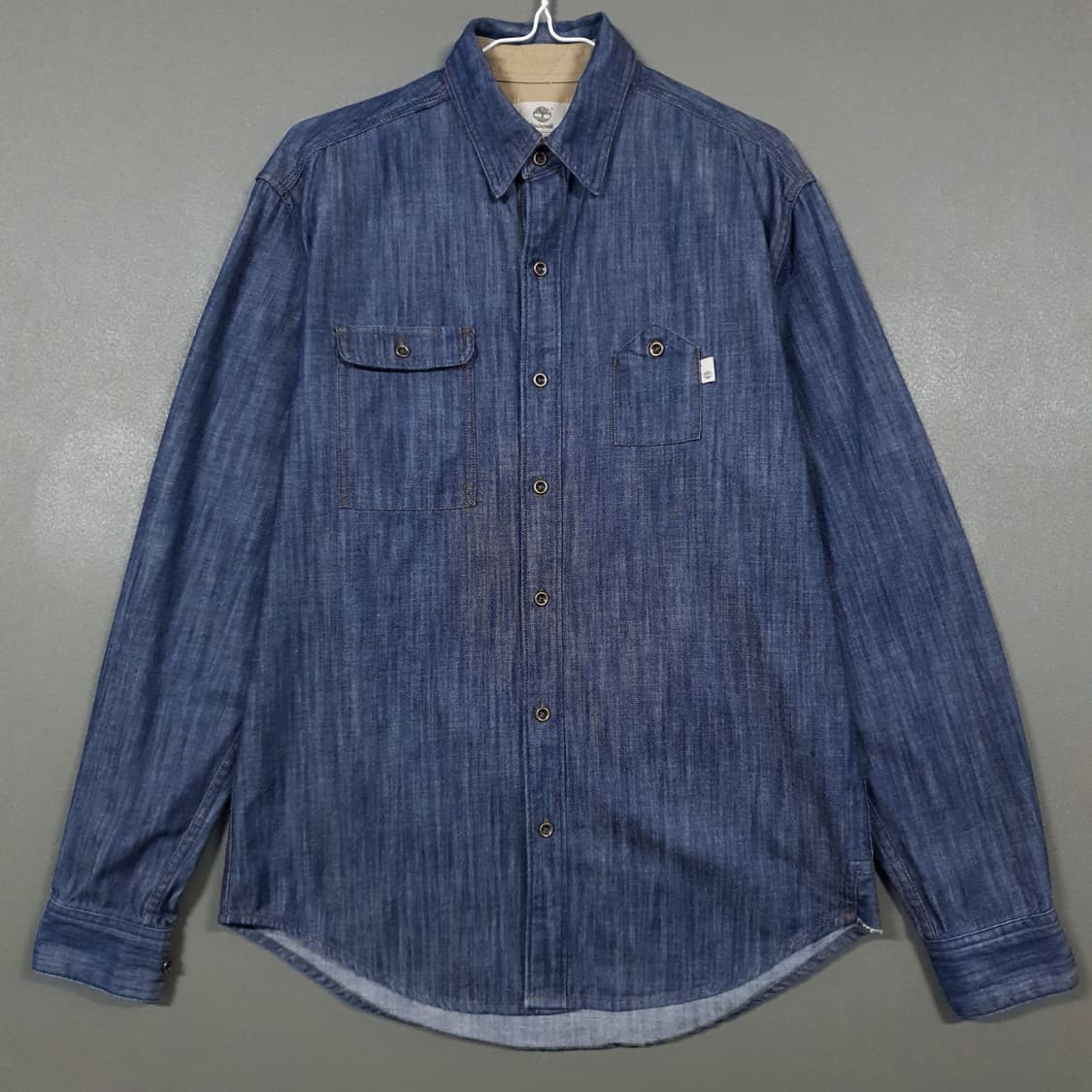 M (95) 팀버랜드 샴브레이 포켓 데님 셔츠 긴팔 남방 상품이미지1