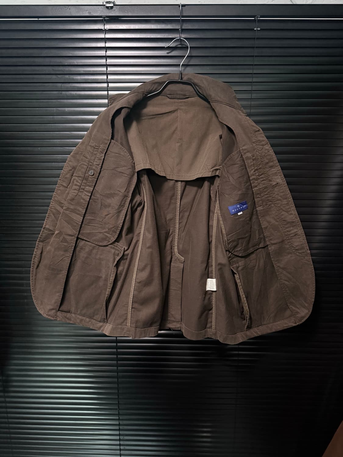 MACCHIO 골덴 코듀로이 브라운 갈색 유틸리티 포켓 워크 블레이져 M 상품이미지8