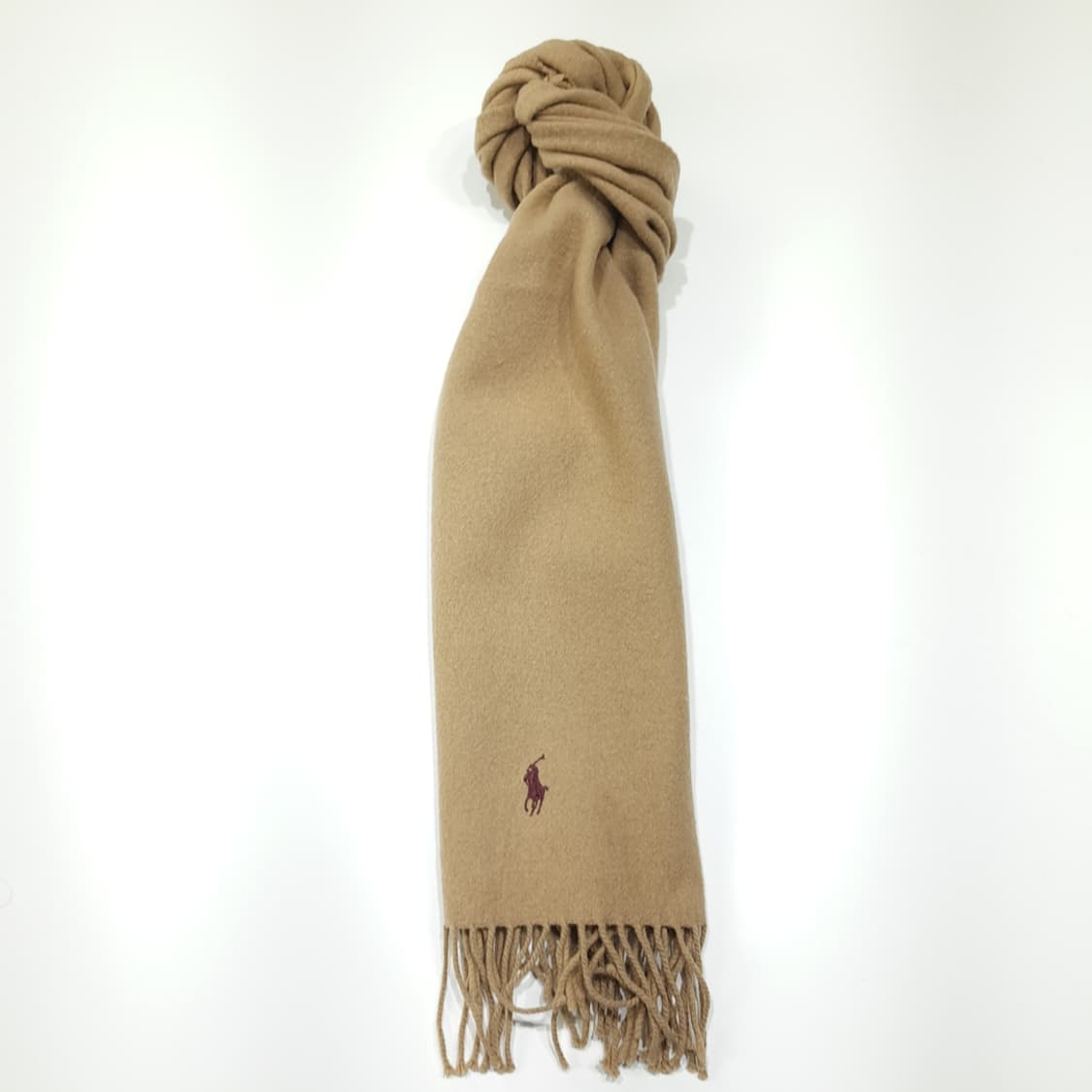 MX623 폴로 90s 스코틀랜드판 램스울 카멜 머플러목도리 상품이미지3