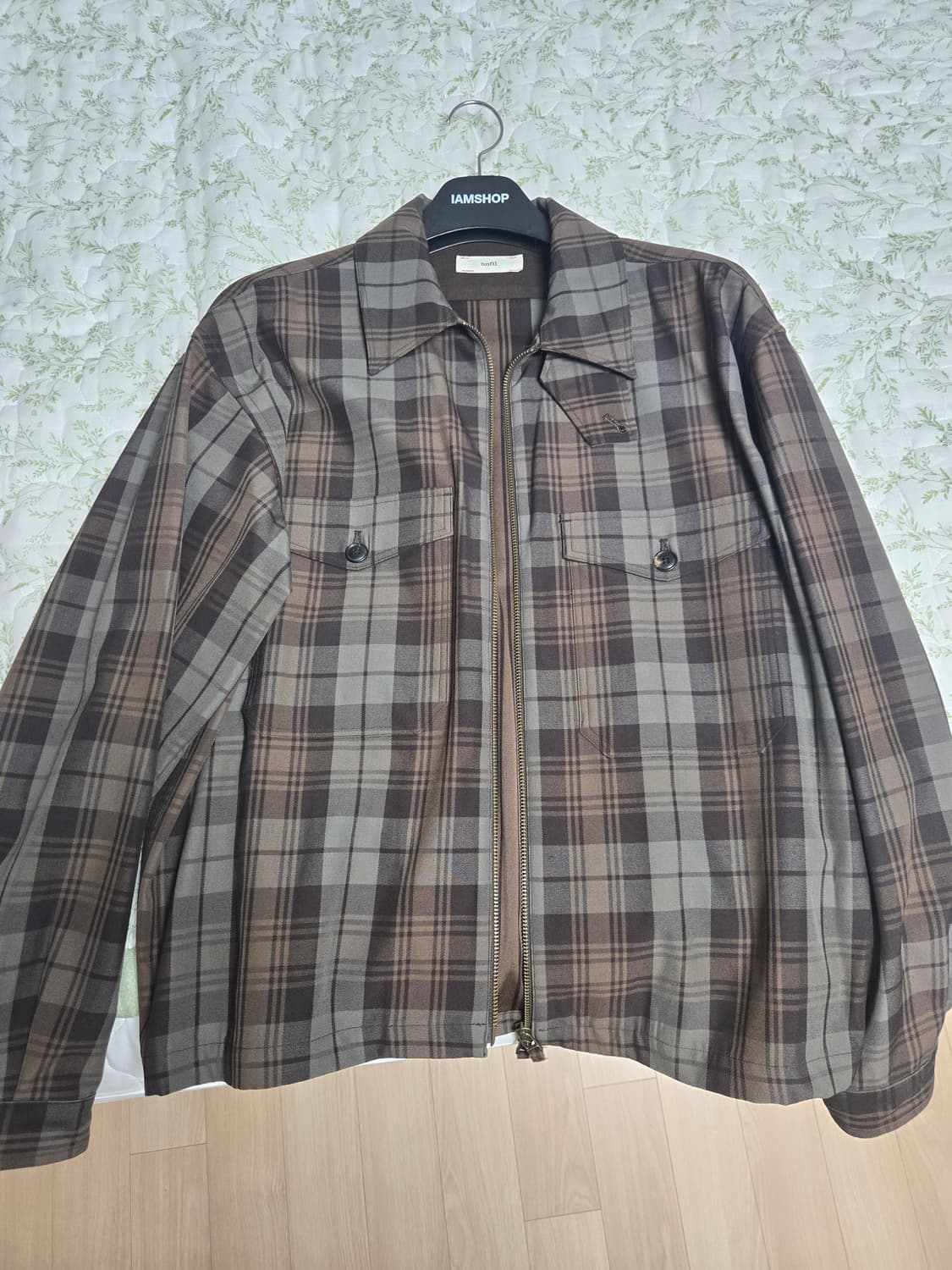 언필 체크 블루종 상품이미지1