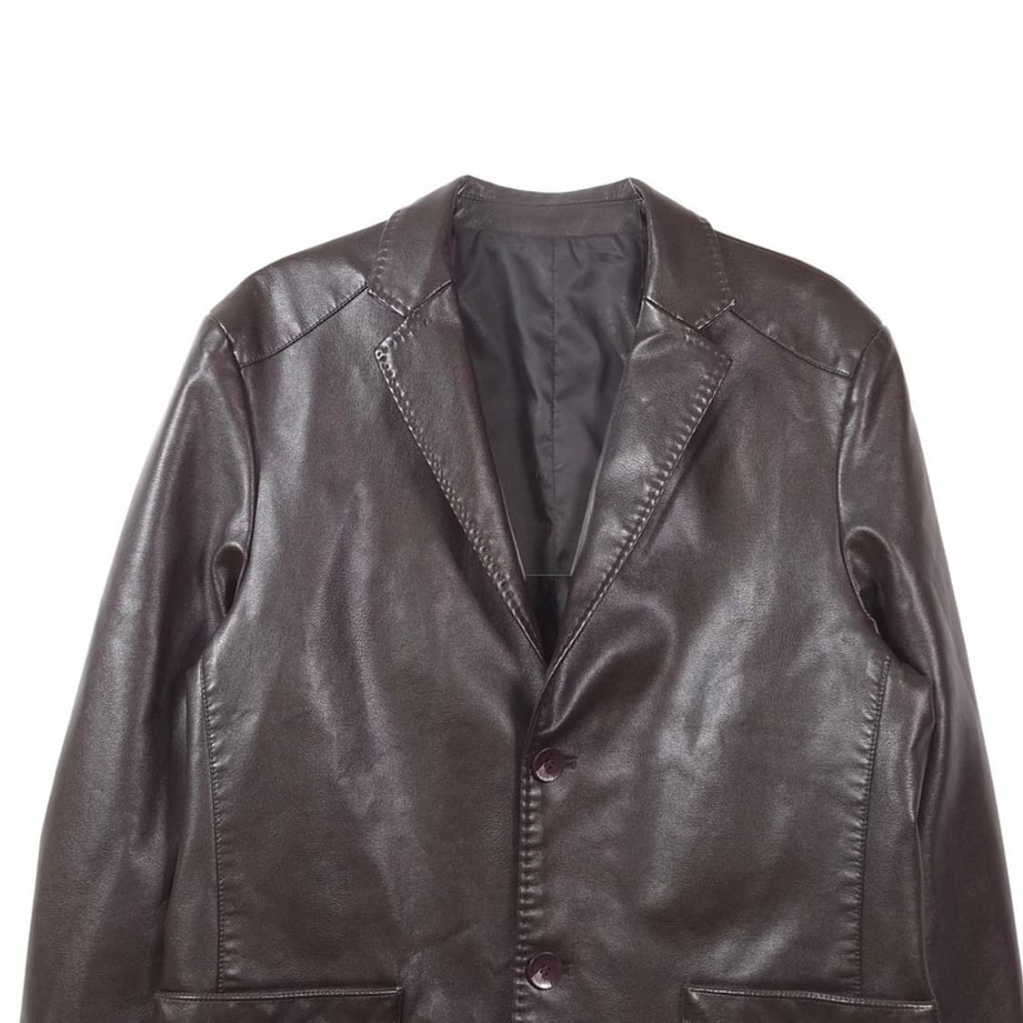 빈티지 천연 양가죽 블레이저 자켓 다크브라운 XL 상품이미지3