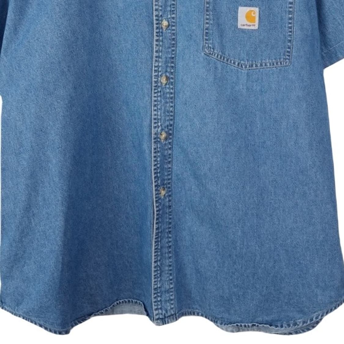 [칼하트] 로고 패치 데님 반팔 셔츠 M20136 상품이미지5