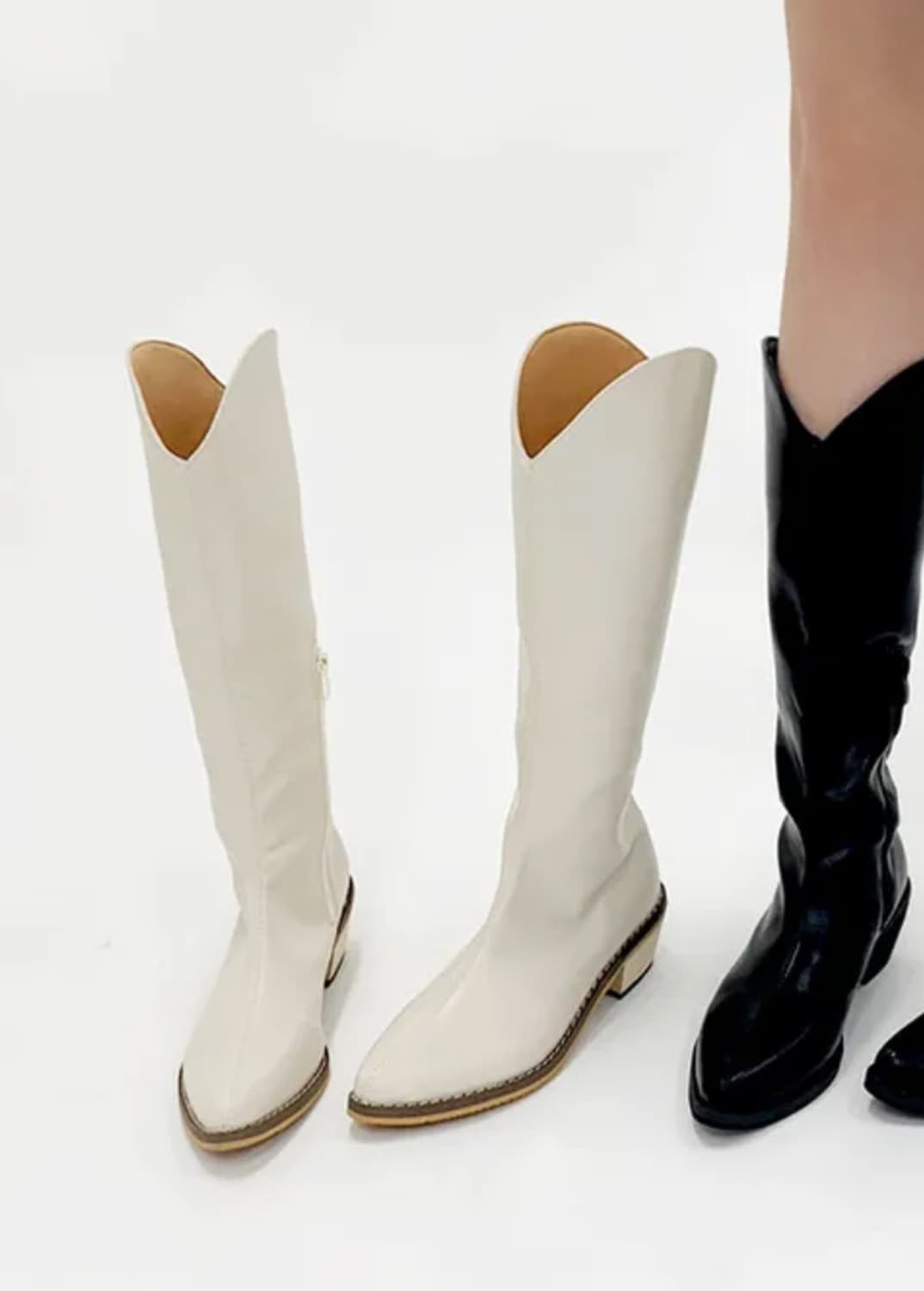 스판웨스턴부츠 아이보리 230 상품이미지1