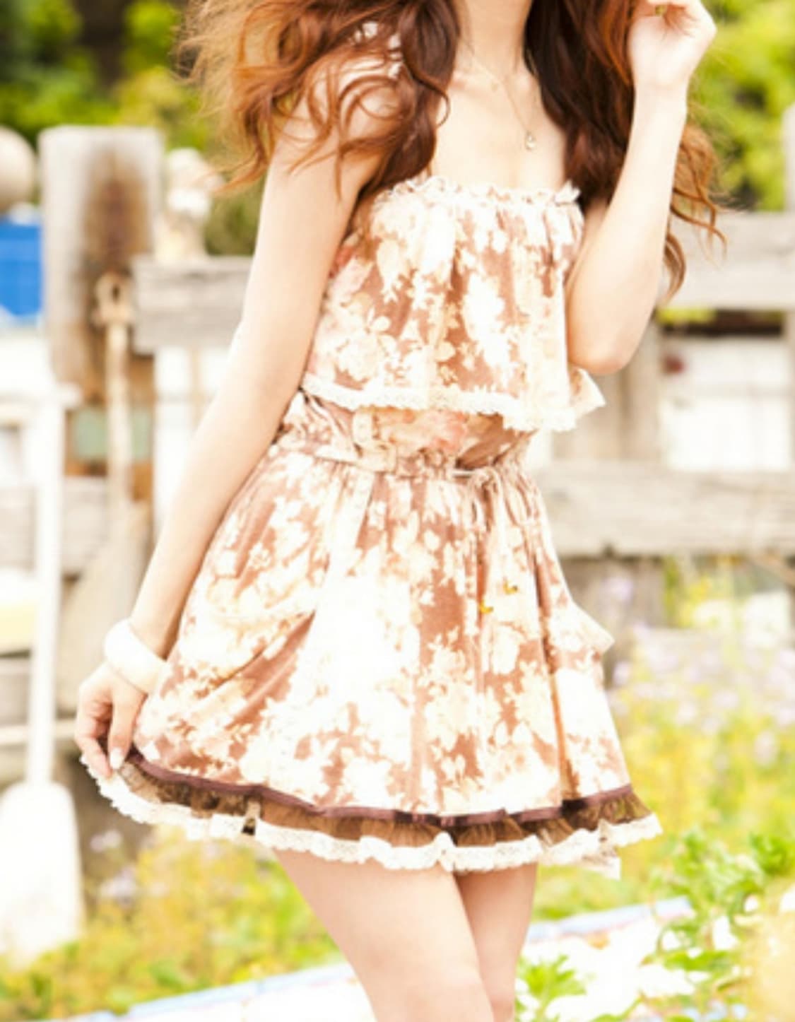 리즈리사 수선템 핑크 플로럴 스카팡 상품이미지2