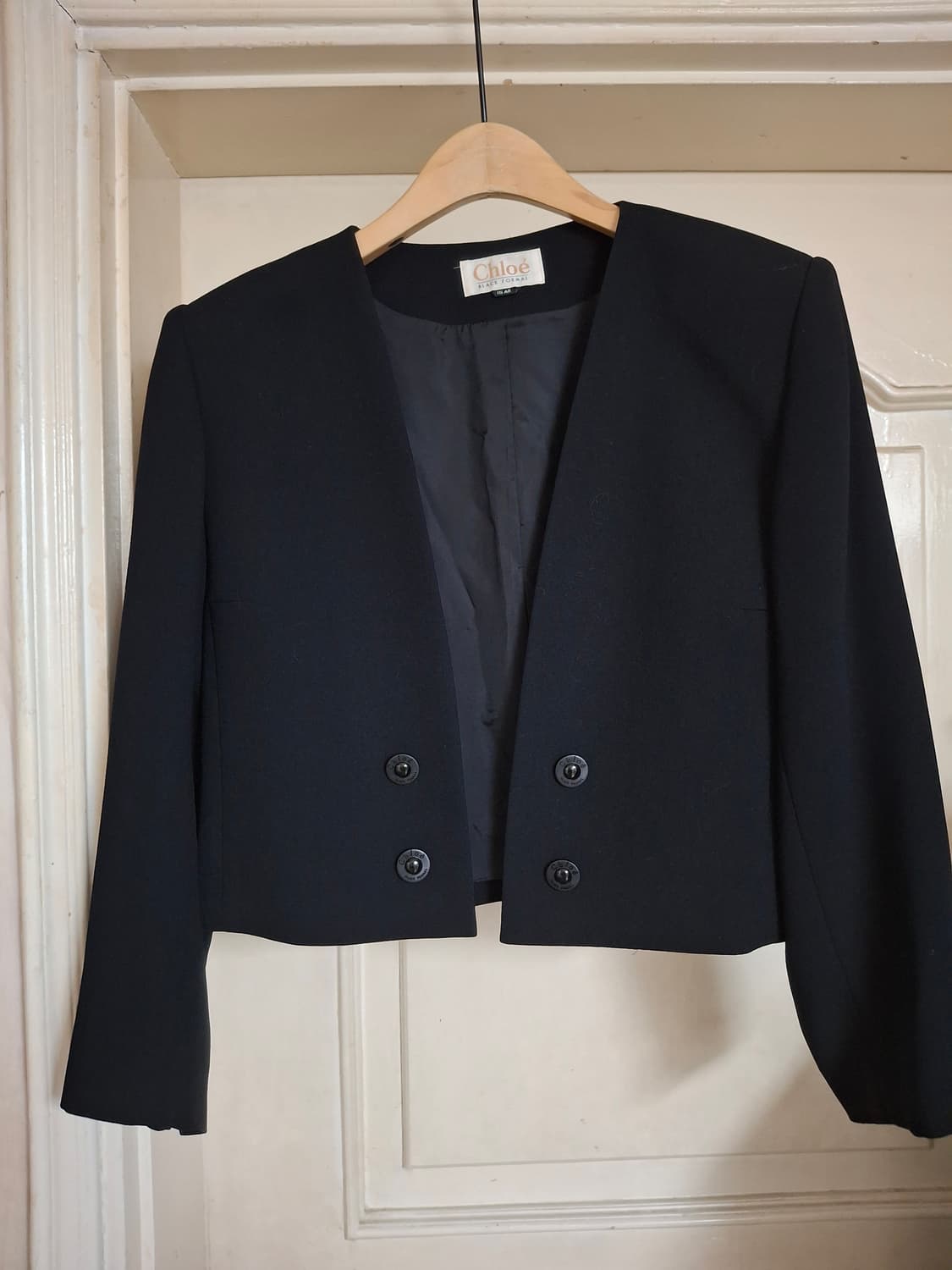 [Chole]정품 블랙 크롭 쟈켓(미착용) 상품이미지1