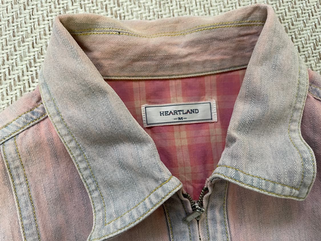 빈티지 Heartland 워시드 데님 집업 자켓 상품이미지4