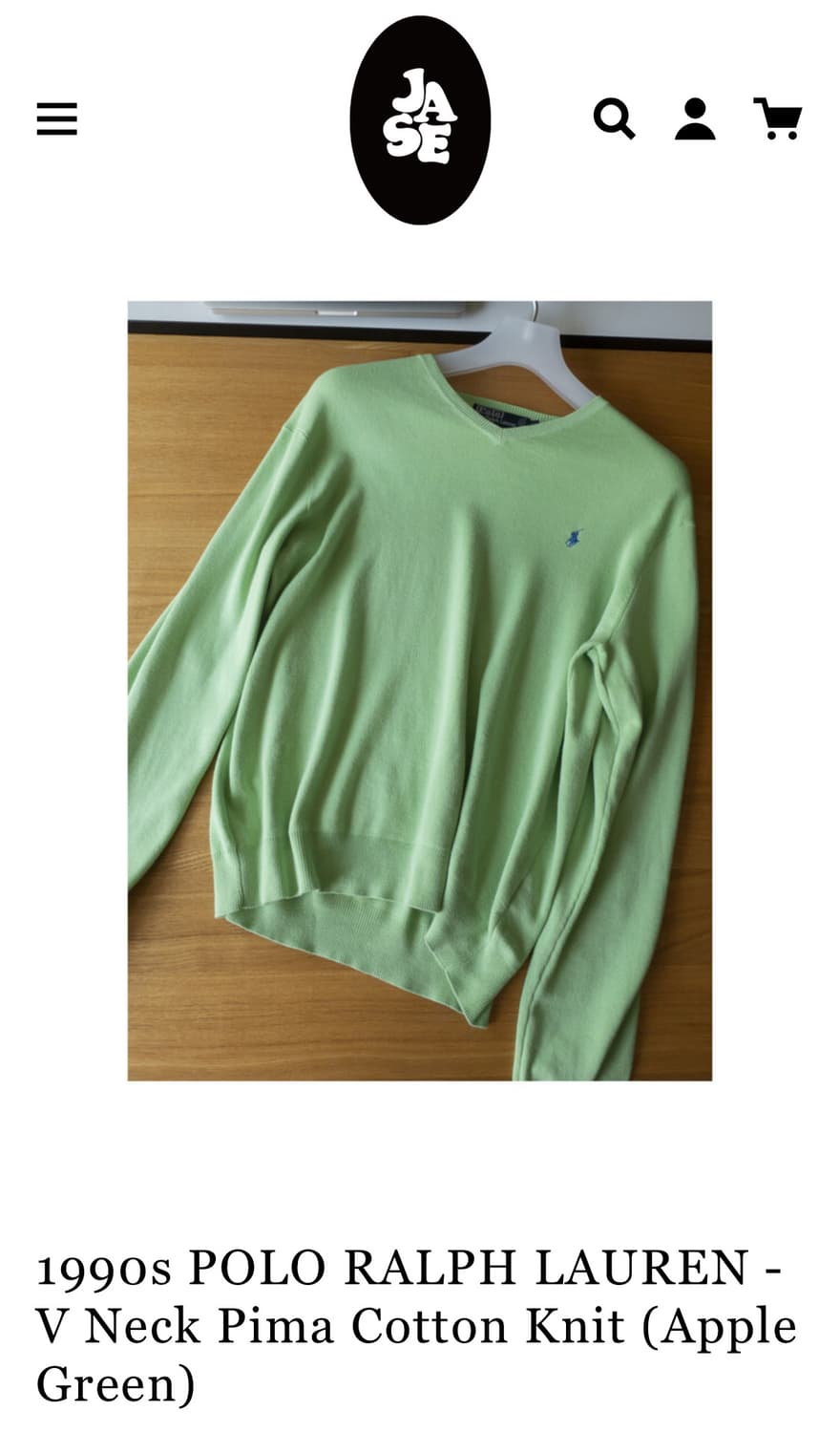 jase vintage 1990s POLO Pima Cotton Knit 상품이미지2