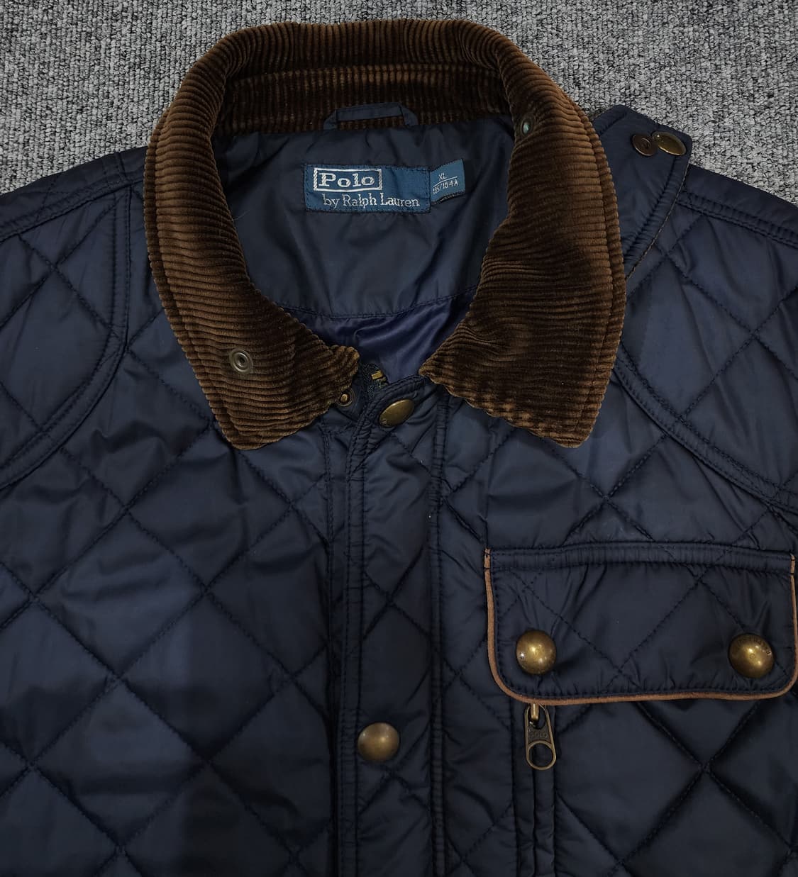 폴로 랄프로렌 코듀로이 카라 퀄팅 퀼팅 자켓 XL 상품이미지4