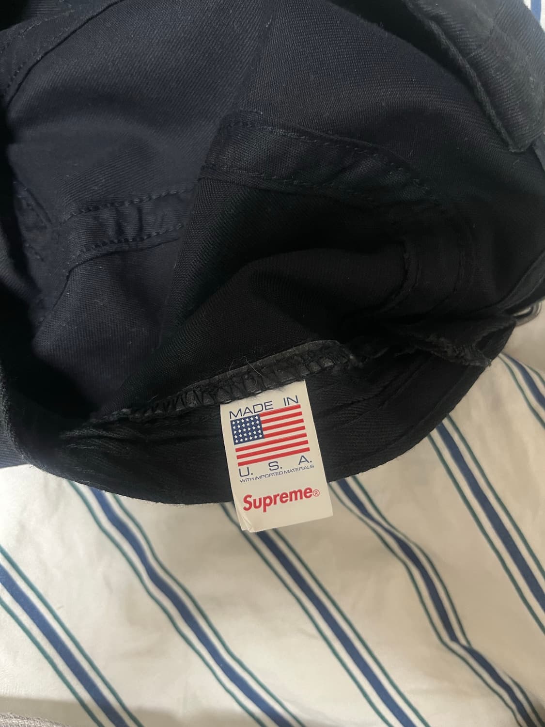 슈프림 치노 트윌 캠프캡 블랙 상품이미지5