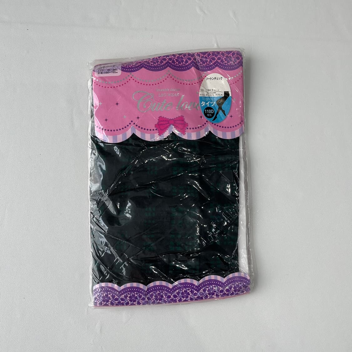 블랙그린 체크 110D 팬티스타킹 상품이미지6