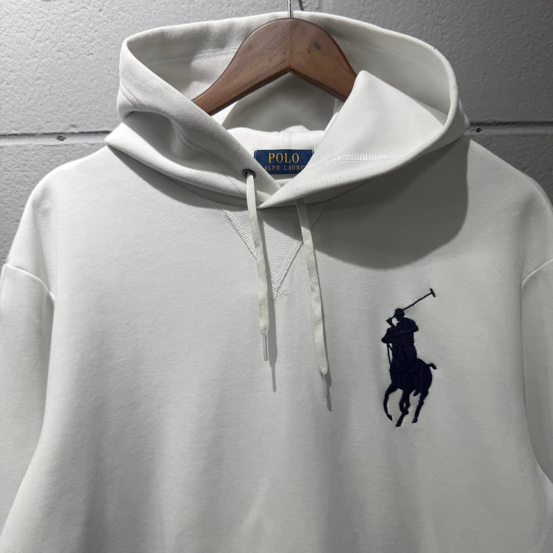 폴로 빅포니 후드티 화이트 상품이미지2