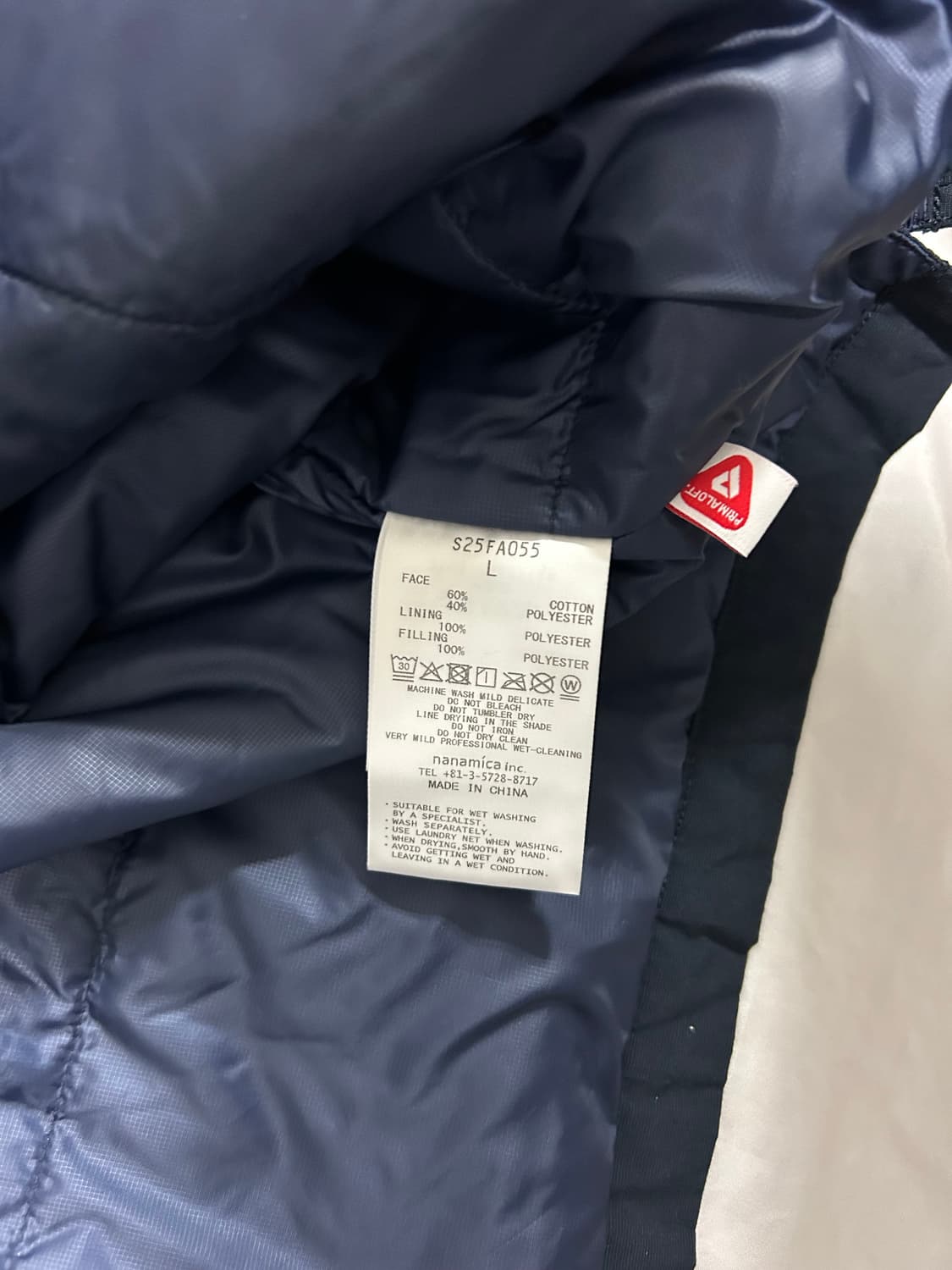 25FW 나나미카 인슐레이션 셔츠 자켓 네이비 L 상품이미지4