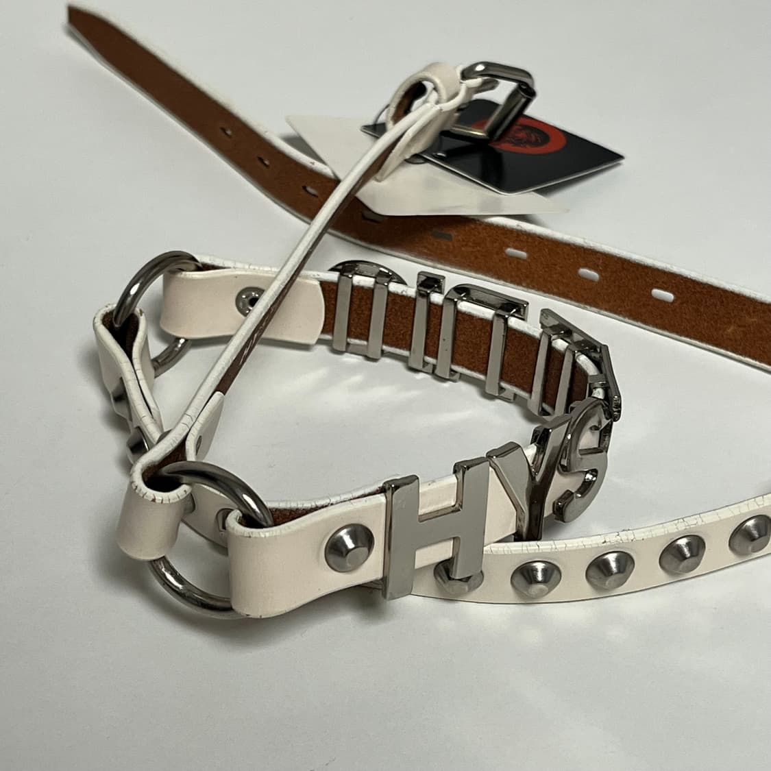 히스테릭 글래머 화이트 펑크 스터드 벨트 상품이미지3