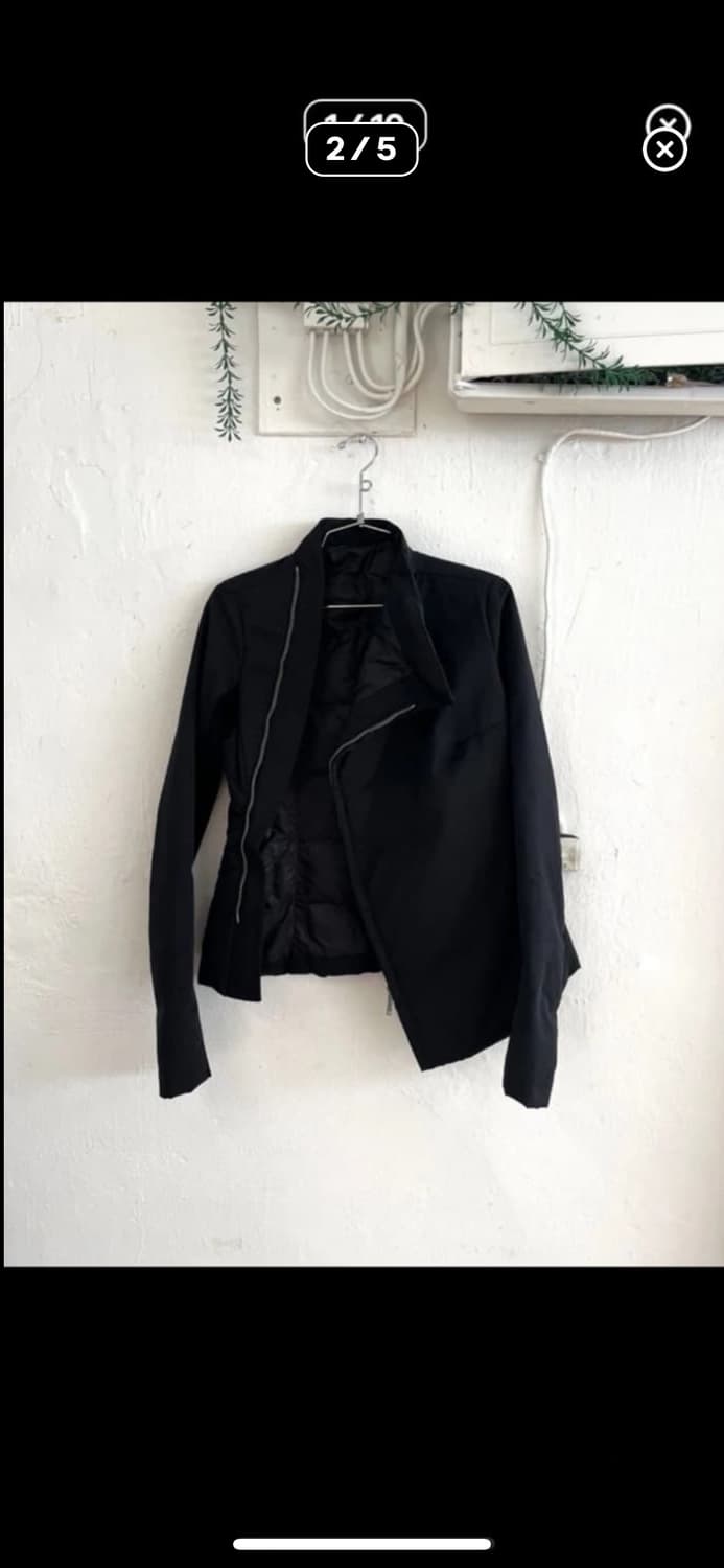 릭오웬스 13FW 구스 경량 패딩 드레이프 하이넥 자켓 상품이미지1