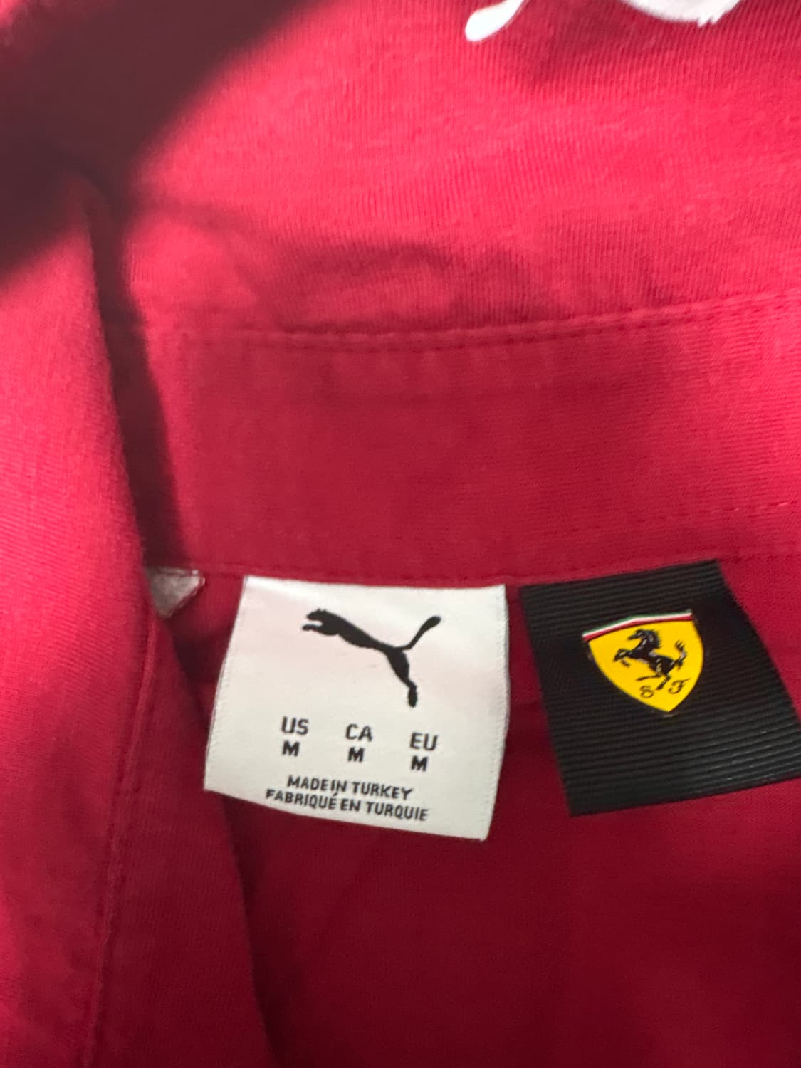 푸마 페라리 한정판 F1 스쿠데리아 레이싱 유니폼 티셔츠 M 상품이미지2