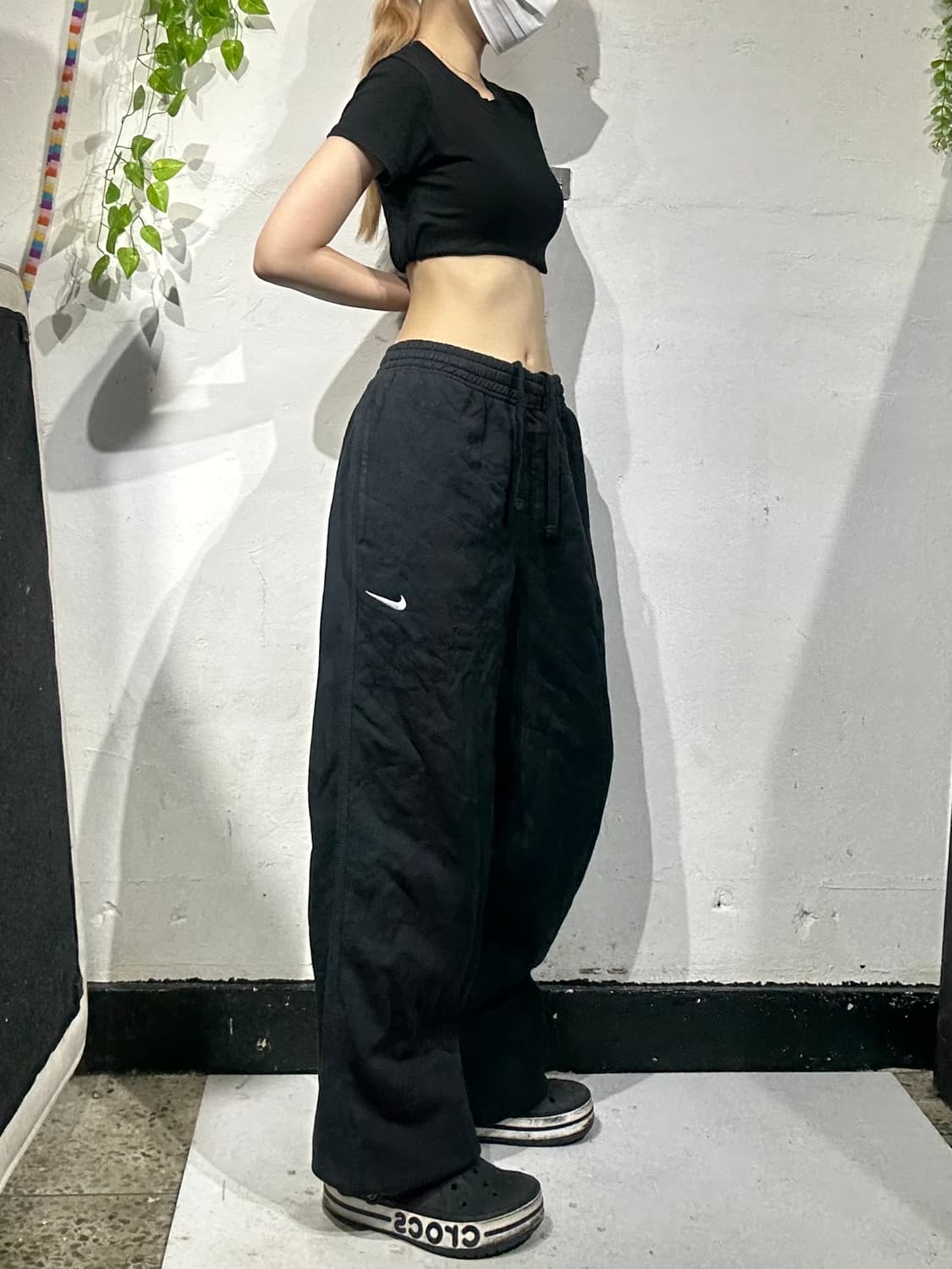 나이키 와이드 블랙 트레이닝 팬츠 추리닝 바지 L 상품이미지1