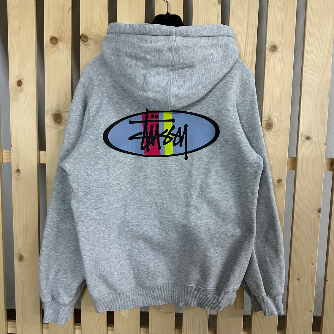 (S) 스투시 그레이 빅로고 후드티 상품이미지2