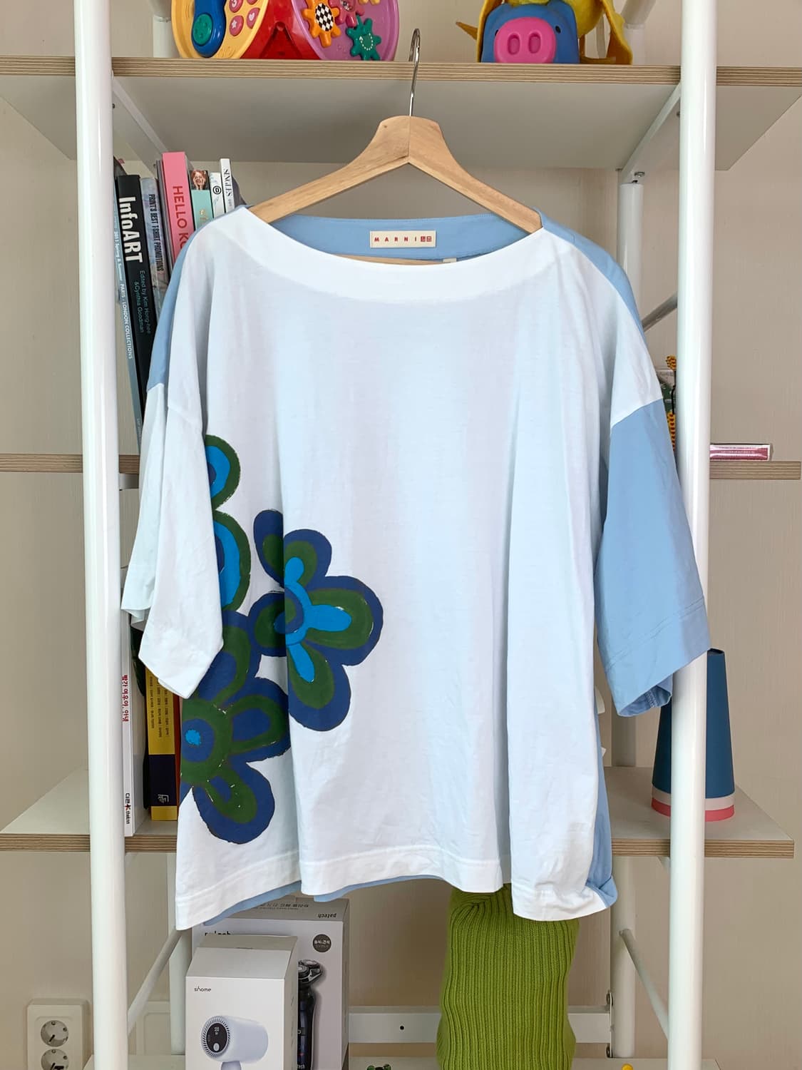 마르니 x 유니클로 u넥 티셔츠 (blue) 상품이미지1