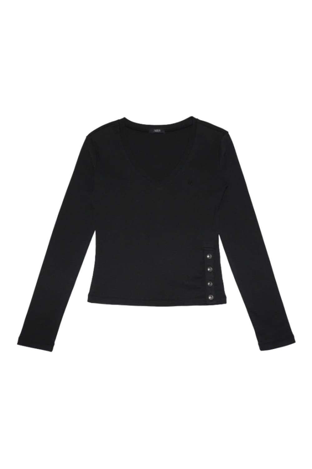 시너진 플레인 브이넥 버튼 롱슬리브 상품이미지3