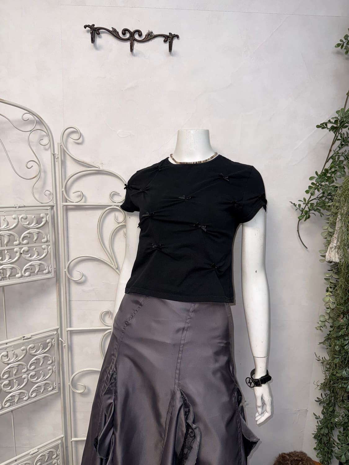 Threetimes stella tee black 상품이미지2