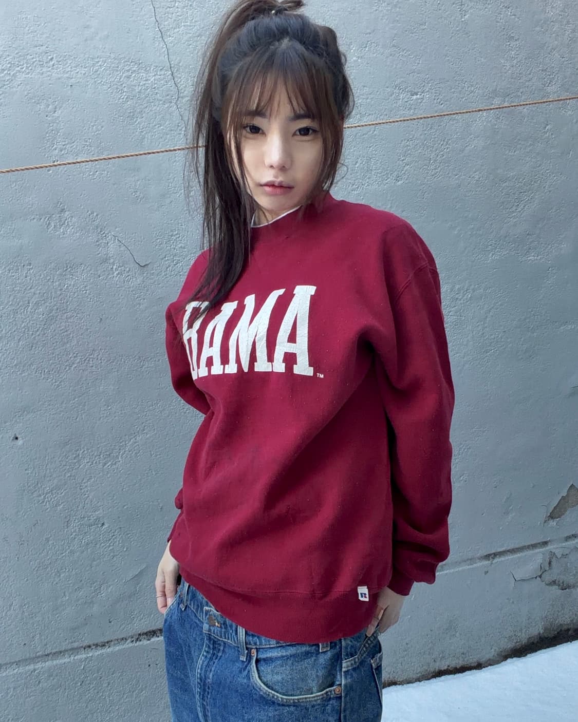 90s RUSSELL U.S.A bama sweat shirt T 상품이미지2