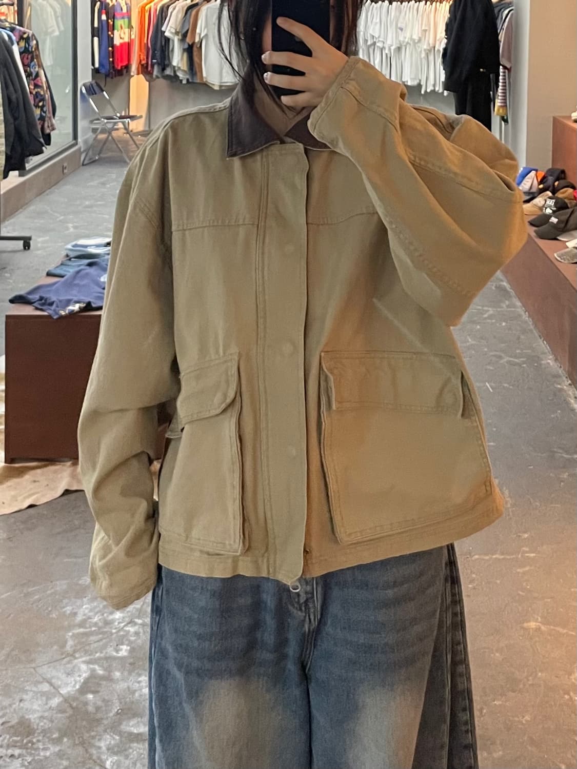 파르티멘토 워시드 베이지 워크자켓 H2714 상품이미지1