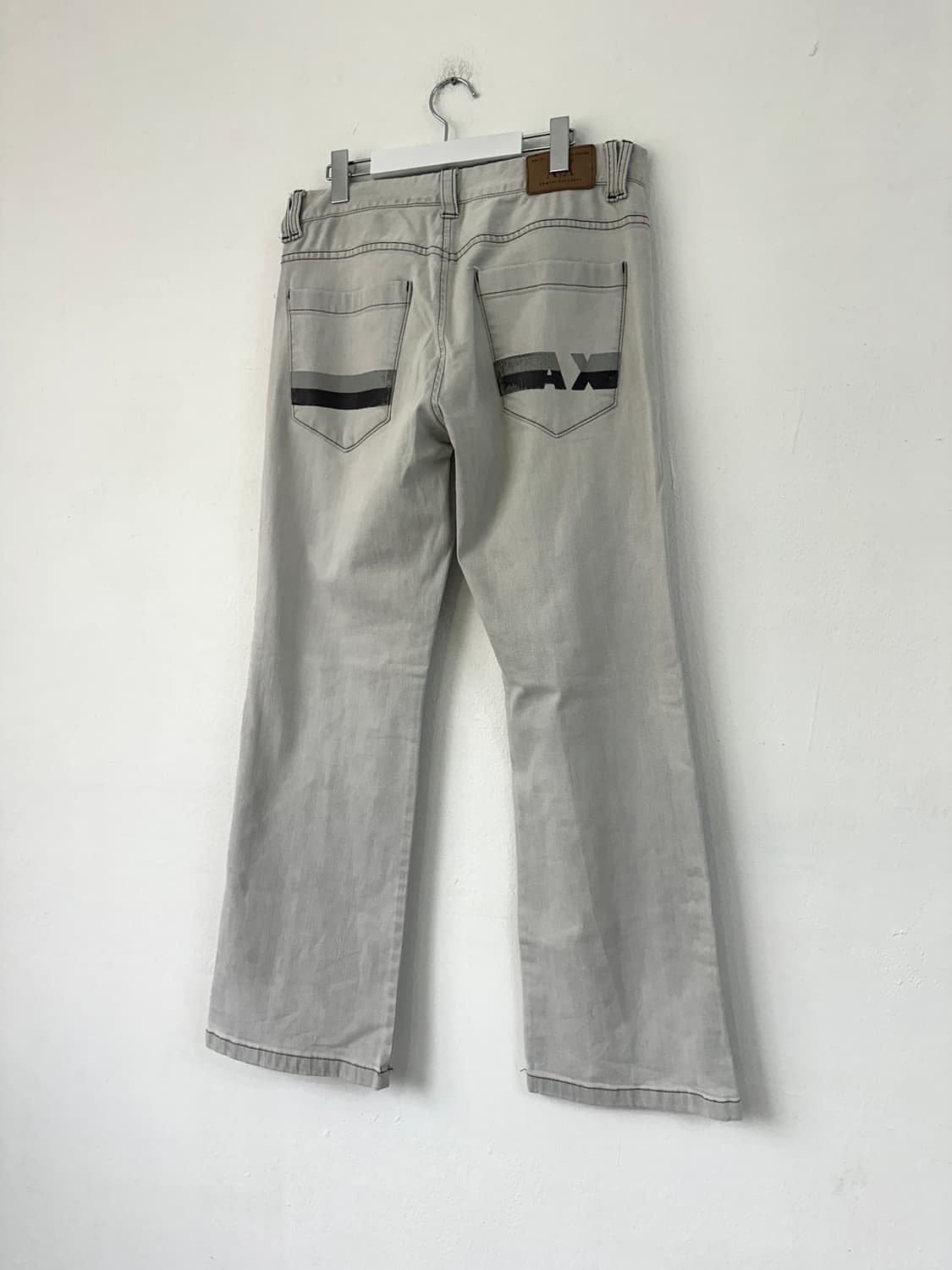 알마니 2000s 그레이 와이드진 상품이미지6