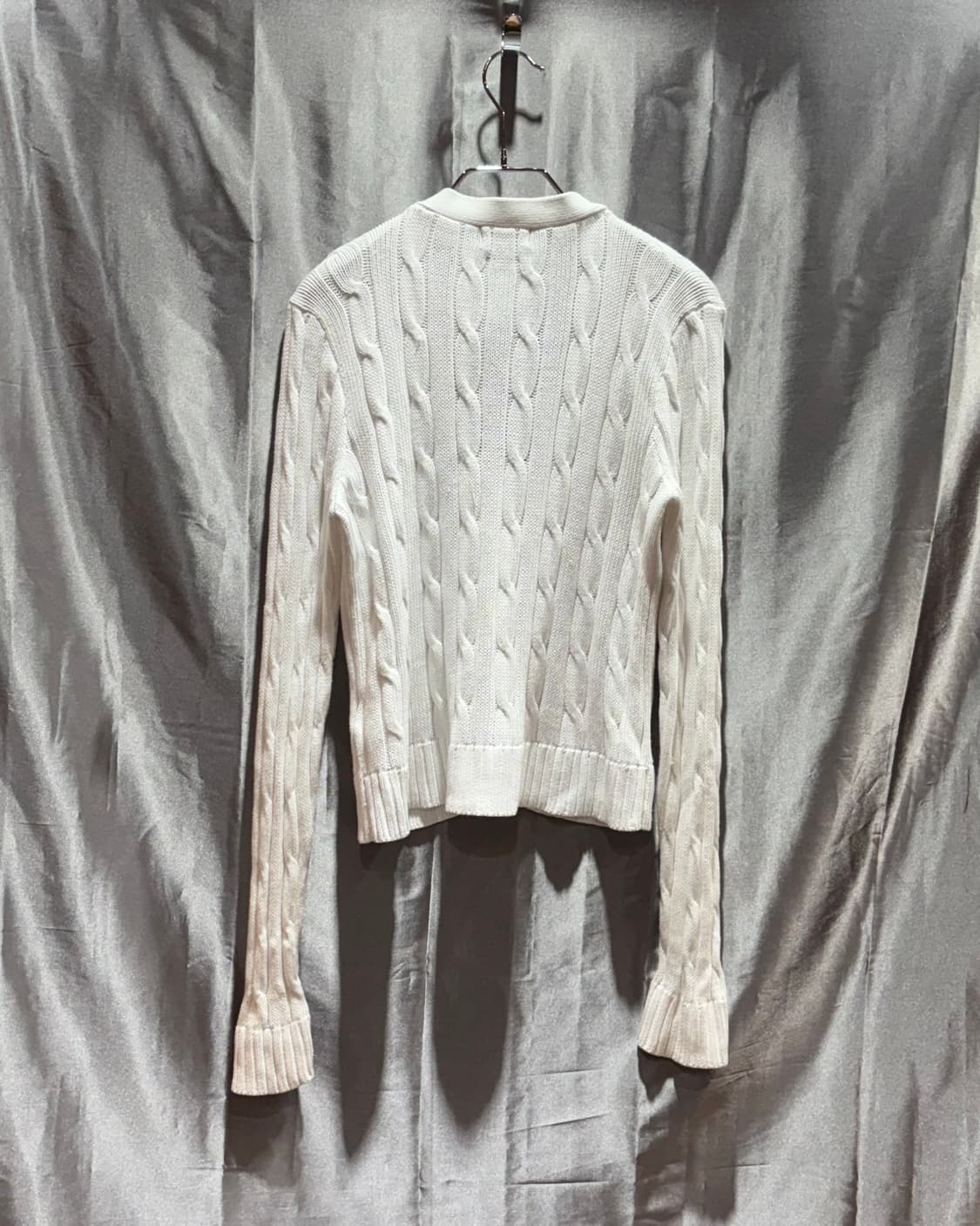 M 폴로랄프로렌 우먼스 네이비포니 화이트 가디건 상품이미지3