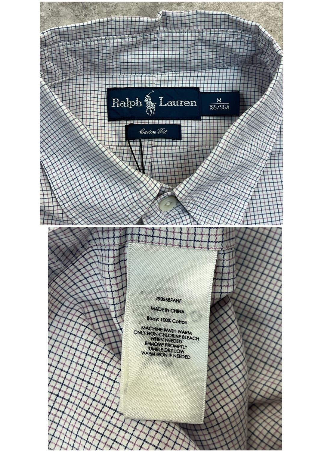 폴로 랄프로렌 체크 셔츠 M #csz3394 상품이미지3