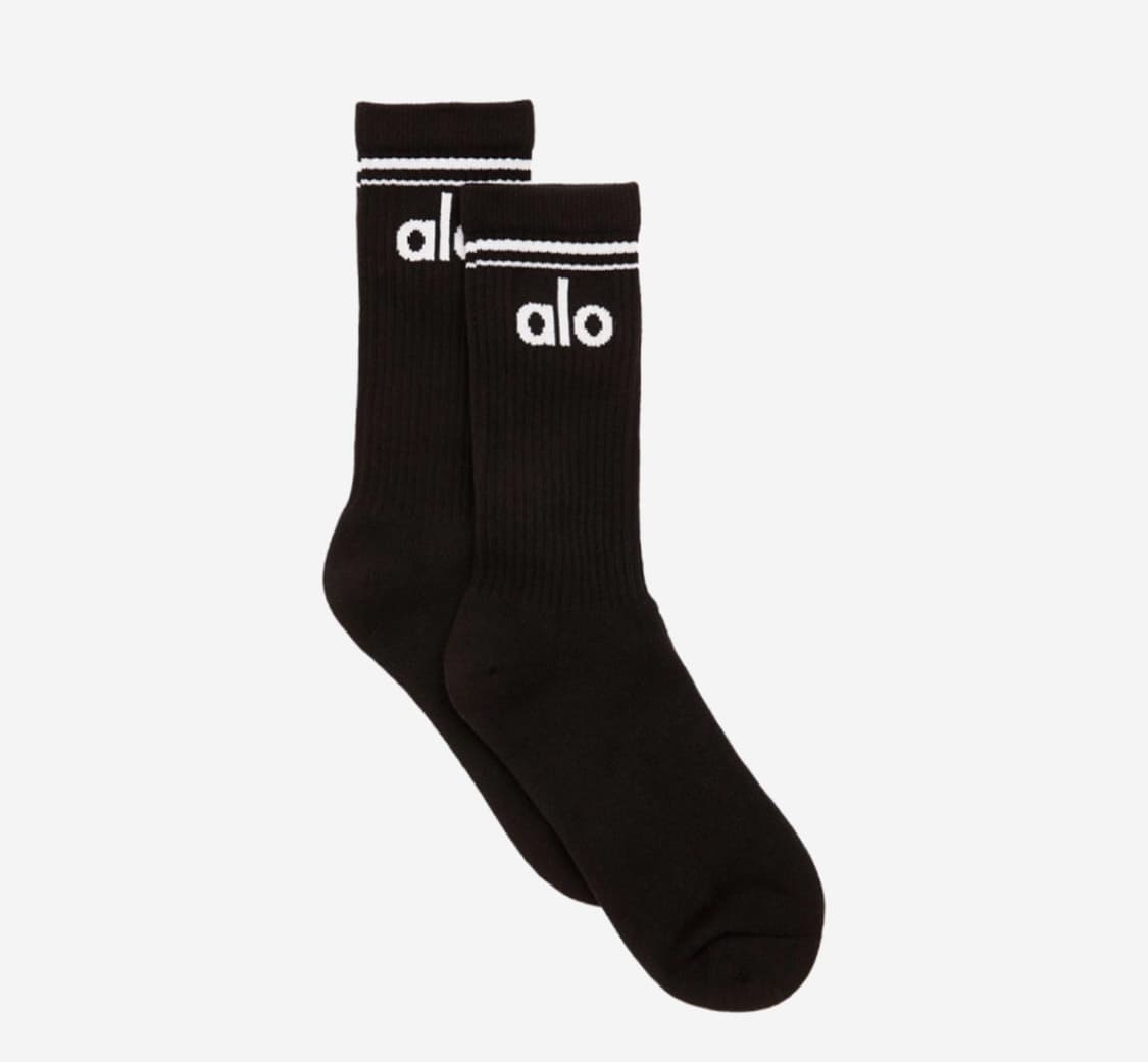 알로요가Alo Yoga Throwback Socks Black White 상품이미지1