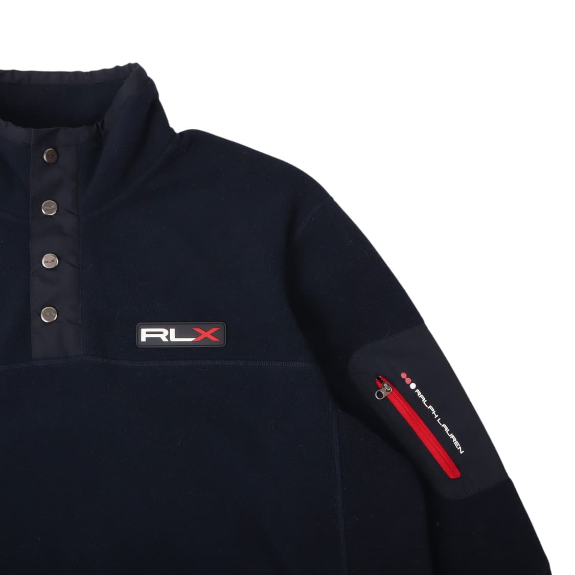 RLX 랄프로렌 네이비 버튼업 풀오버 플리스 상품이미지4