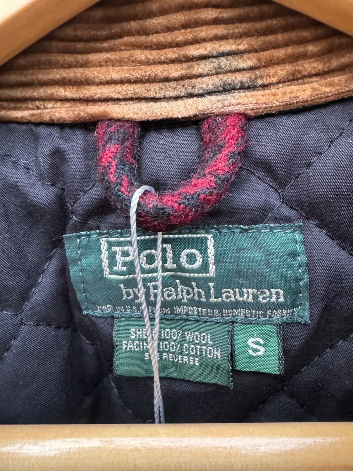 80s 폴로 랄프로렌 버팔로 체크 울 코듀로이 카라 덩가리 자켓 상품이미지7