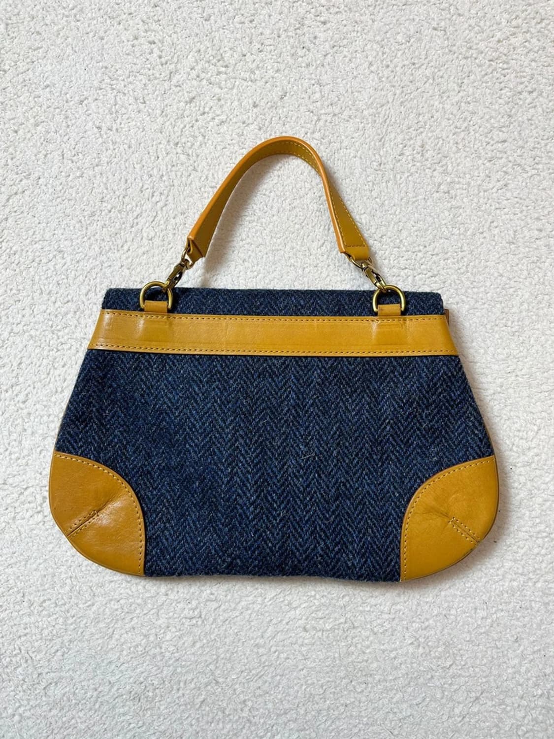 MASCOLANZA X 해리스트위드 헤링본 핸드백 A1746 상품이미지5