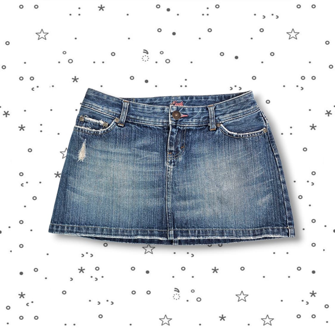 M American Eagle 아메리칸 이글 핑크 큐빅 데님 스커트 상품이미지2