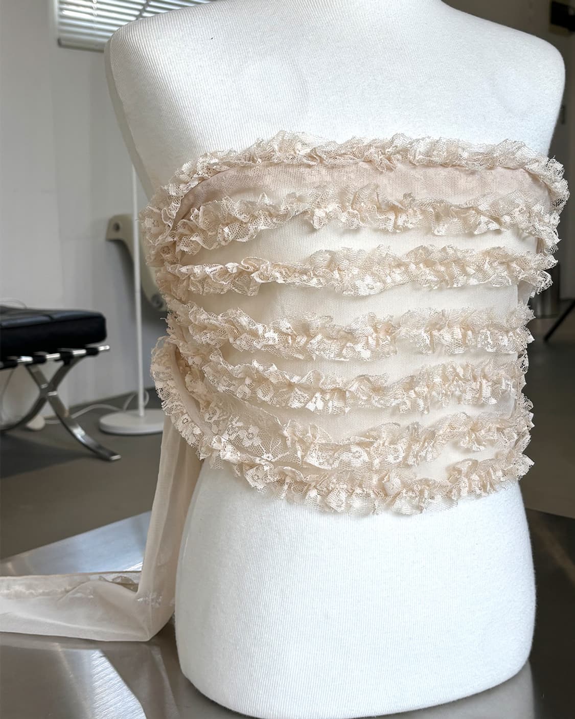 can can frill trimming mesh scarf 상품이미지2